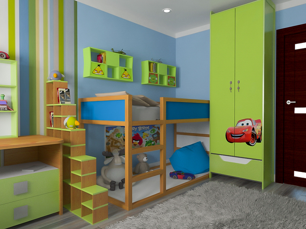 Réparer la chambre d'un enfant: des idées avec une photo pour un garçon