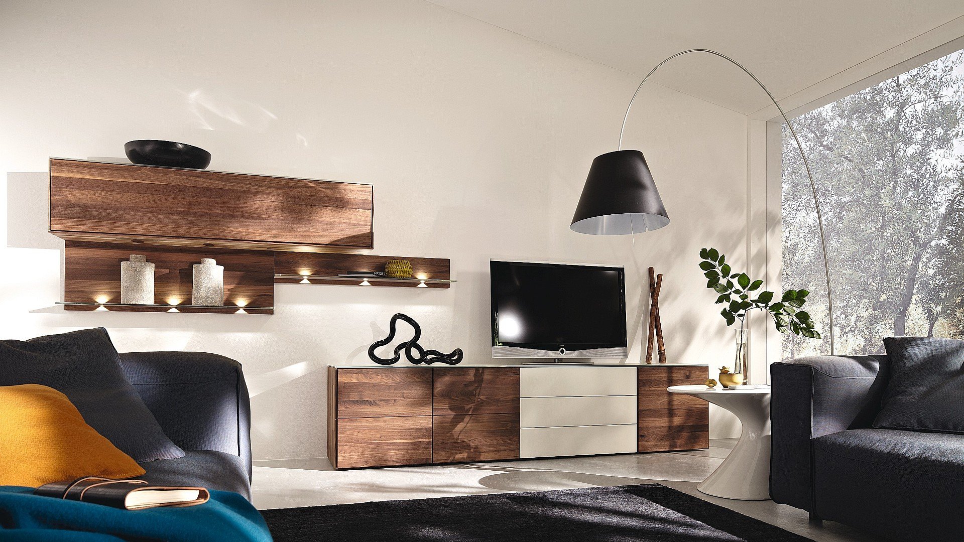 Conception d'un meuble de télévision dans un style simple et classique