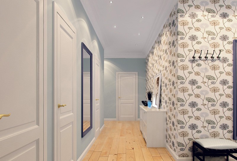 Choisir un papier peint avec un motif lumineux original pour un grand couloir