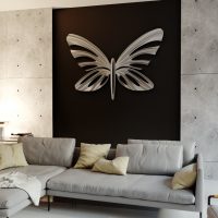 papillons inhabituels dans le décor de la photo du couloir