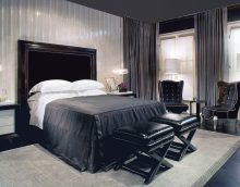 raffinato design della stanza in colore nero