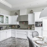 beautiful white kitchen style with a touch of pink picture