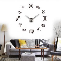 orologio di plastica nel soggiorno in una foto in stile classico