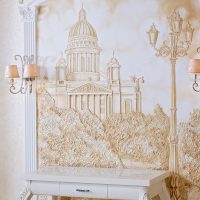 beautiful bedroom decor with a bas-relief photo