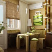 meubles en bambou dans le style de la photo du couloir