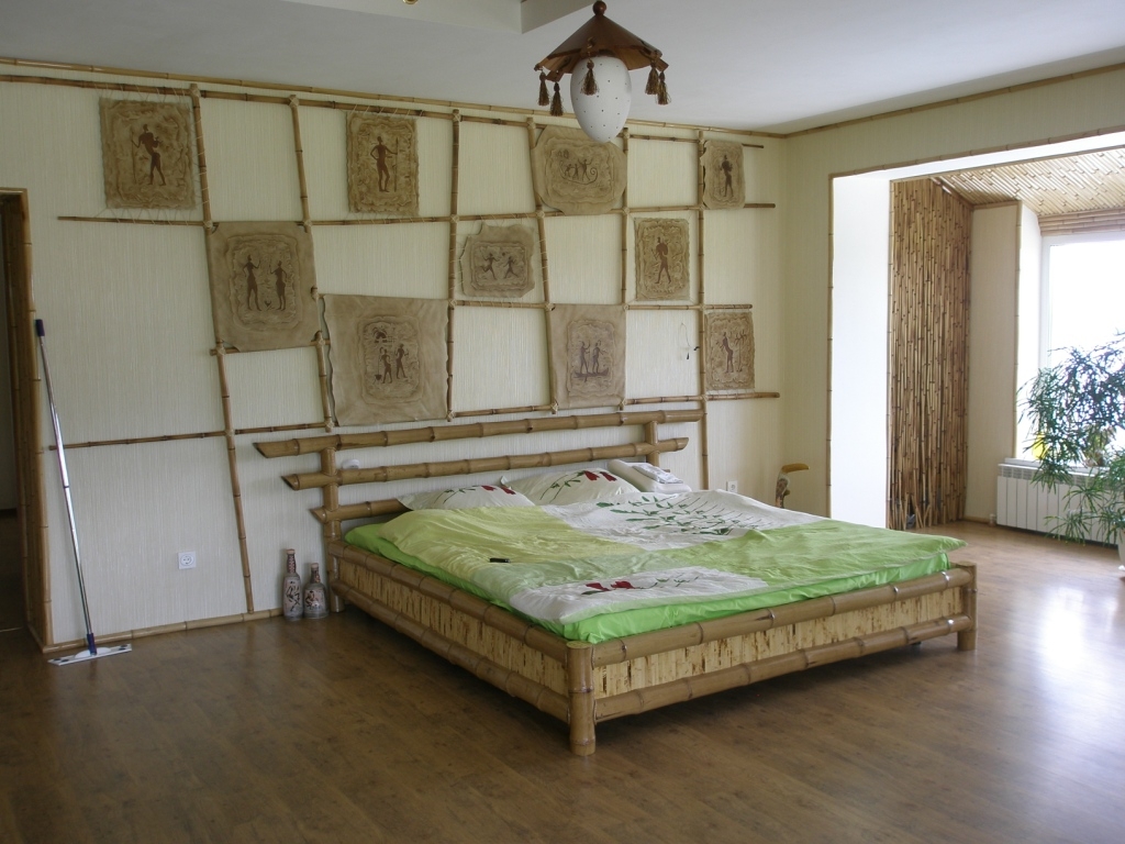 rideaux de bambou de style chambre