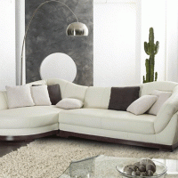 fehér kanapé a folyosó képének belső részén
