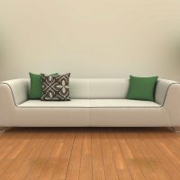bright sofa in the style of an apartment photo