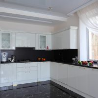 bright style of white kitchen with a touch of beige picture