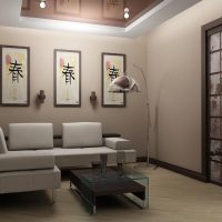 couloir de décor lumineux dans l'image de style japonais