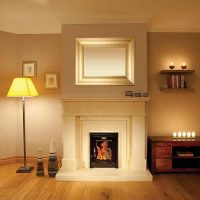 corner electric fireplace in the house picture
