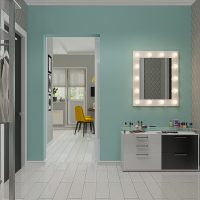 beautiful tiffany color in the decor of the kitchen photo