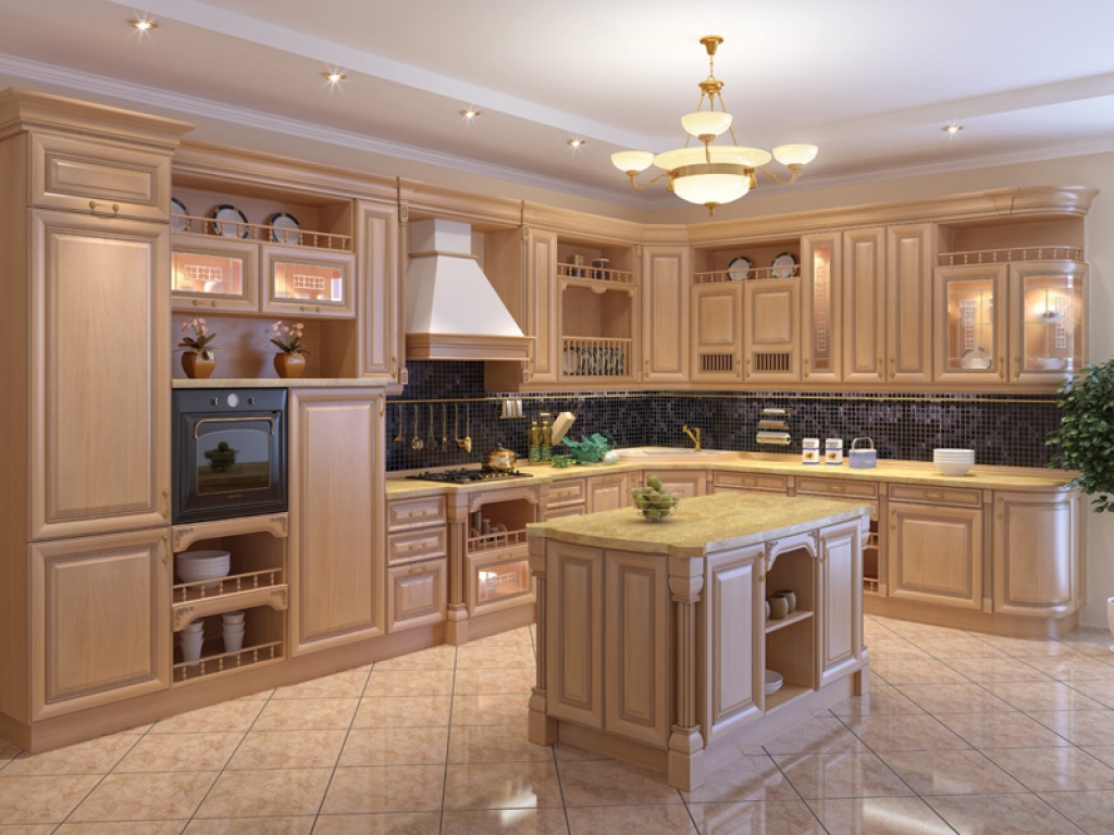 bellissimo interno cucina beige high-tech