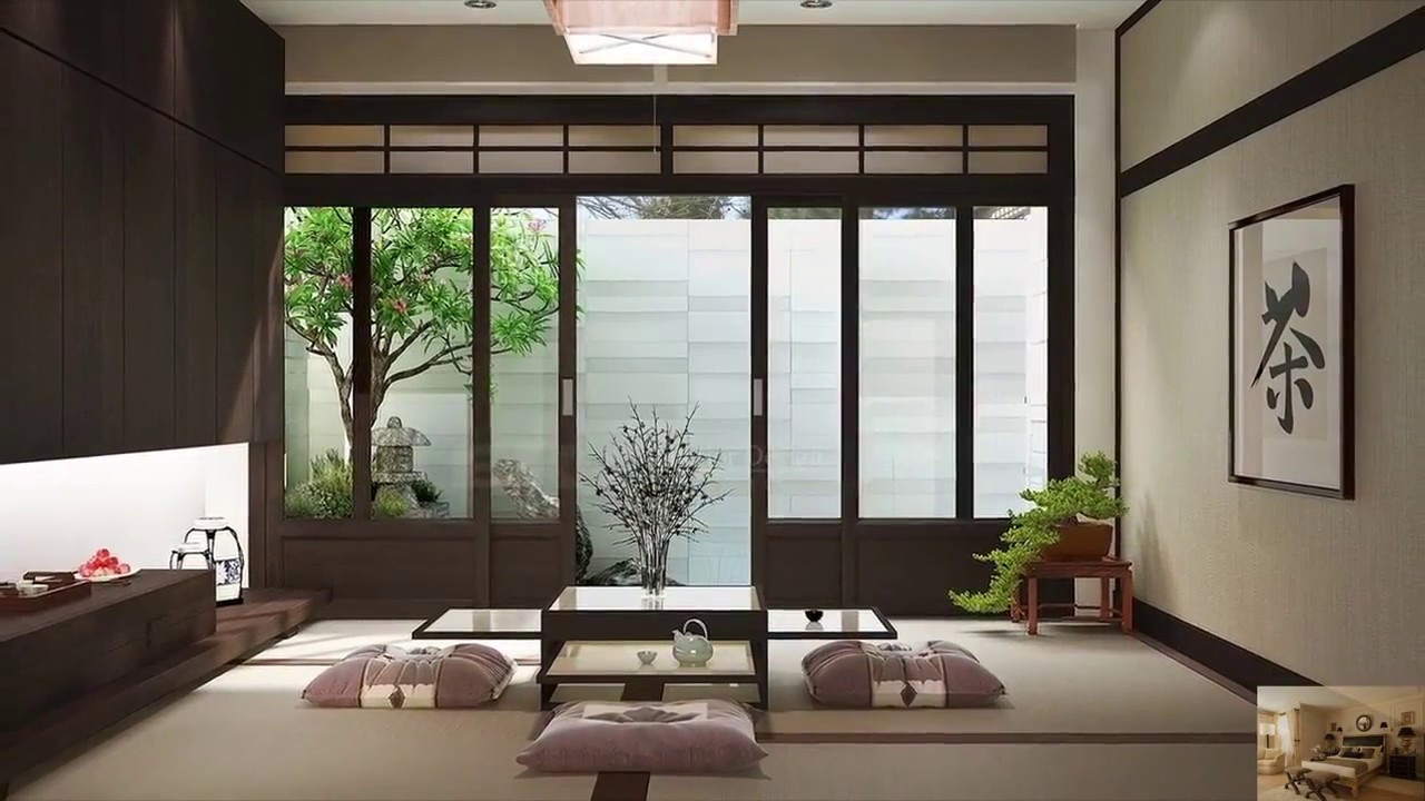 luminoso design della camera da letto in stile giapponese