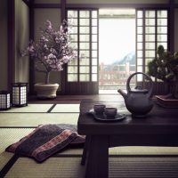 bella foto di arredamento appartamento in stile giapponese