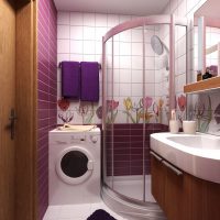 arredamento insolito di un bagno con una doccia in colori scuri foto