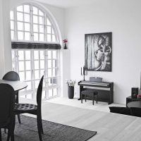 murs blancs dans la conception de la maison dans le style du minimalisme photo