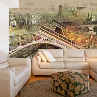 murales nell'arredamento della stanza con una foto di natura