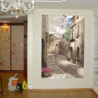 frescoes in the style of the hallway with the image of the landscape photo