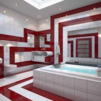 combinando il rosso con altri colori nel design della foto del soggiorno