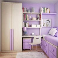 combination of lilac color in the style of an apartment picture