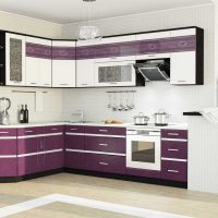 intérieur de cuisine insolite en photo couleur violet
