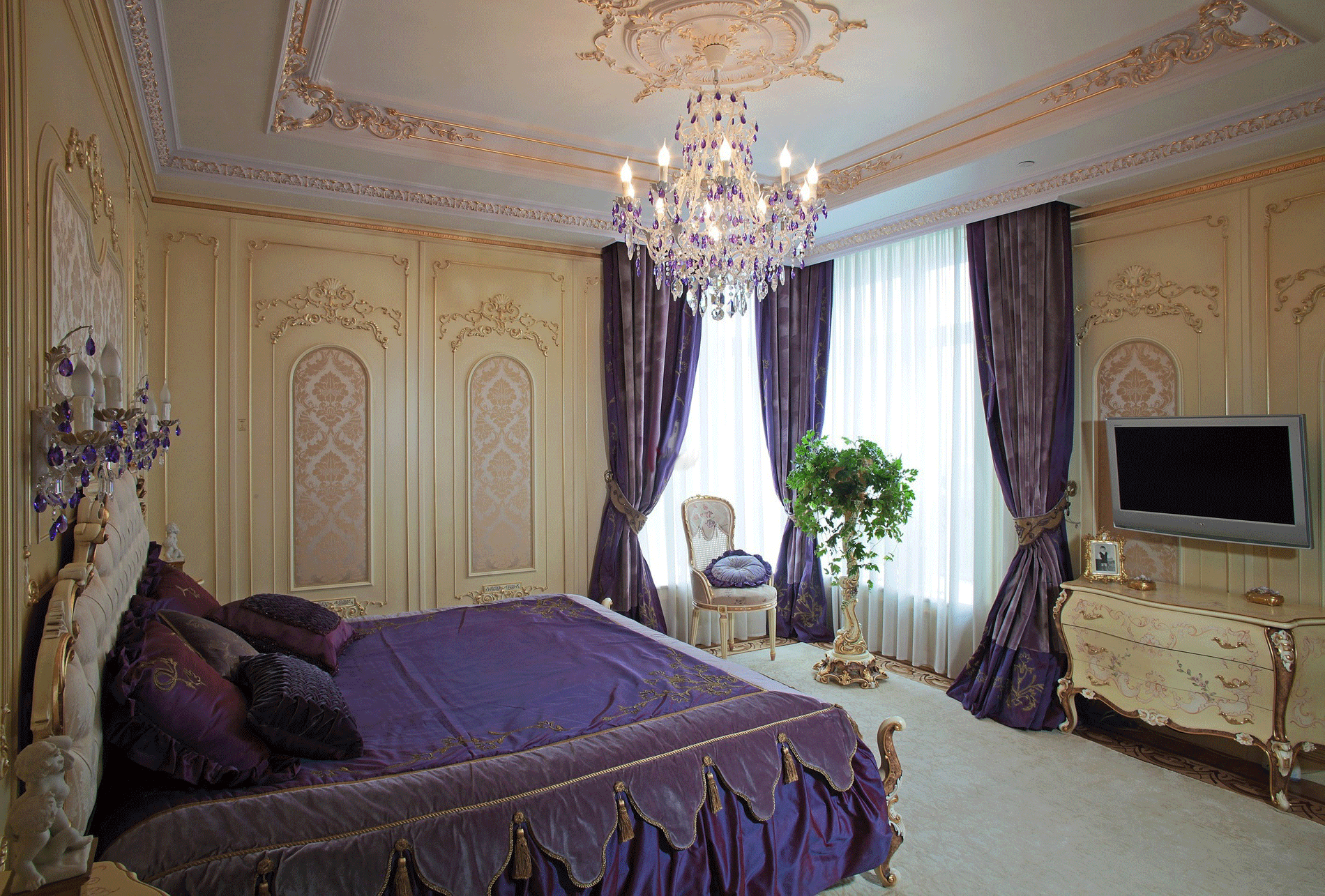 design inhabituel d'appartement de style baroque