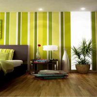 bright pistachio color in the decor of the bedroom photo