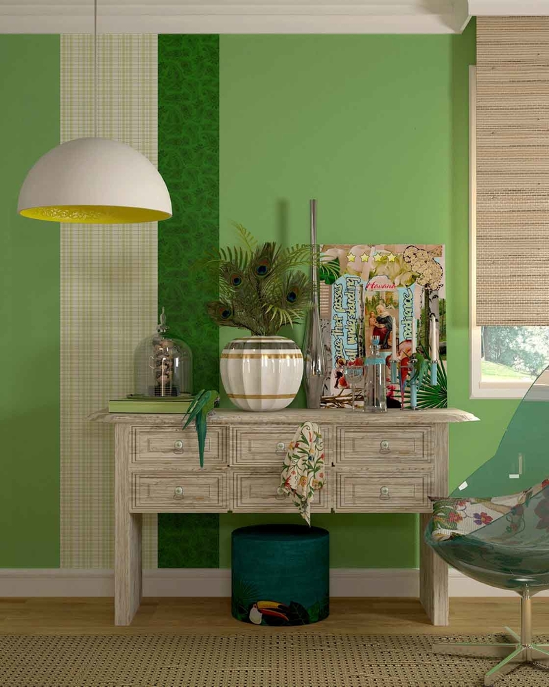 beautiful pistachio color in the style of the bedroom