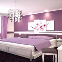 interni luminosi camera da letto in foto viola
