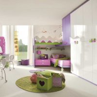 combination of lilac in the bedroom interior picture