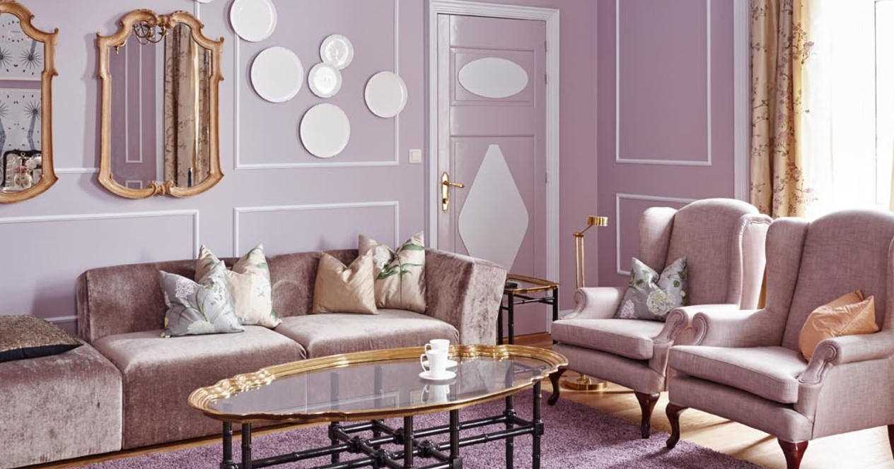 a combination of lilac in the style of the house