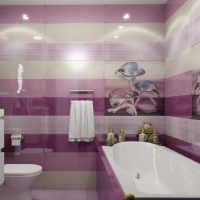 combination of lilac color in the design of the bedroom picture