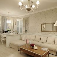 light white furniture in the decor of the apartment photo