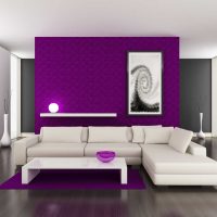 décor lumineux du couloir en photo violet