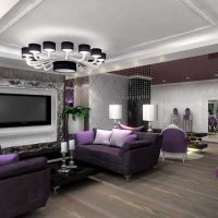 светло лилав диван в стила на снимката на хола