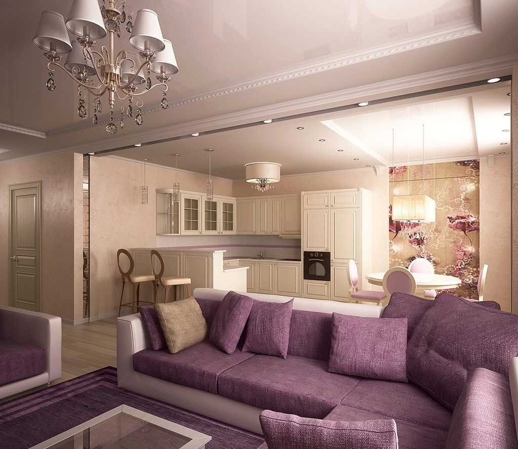 тъмно лилав диван в домашен дизайн