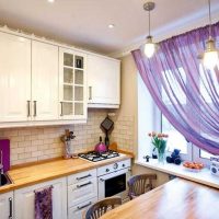 belle façade de cuisine en violet photo