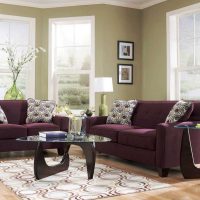 gaiši violets dīvāns koridora attēla dekorā