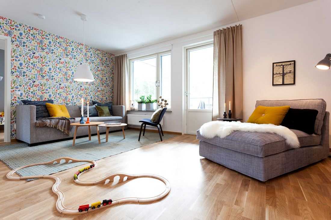 luminoso design del soggiorno svedese