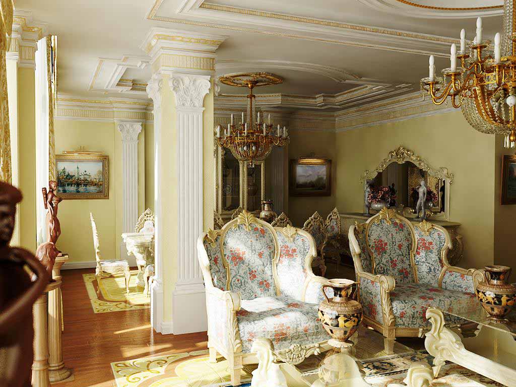 bel intérieur de chambre baroque