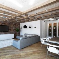 arredamento appartamento in stile loft chiaro
