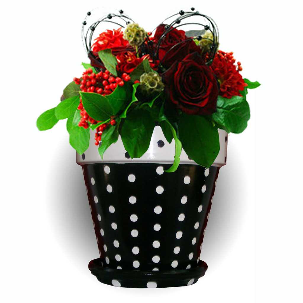 variante d'un beau décor de pots de fleurs