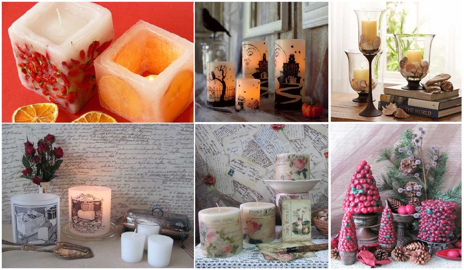 DIY bright decoration of candles