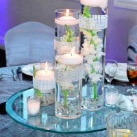 do-it-yourself version of beautiful decoration of candles