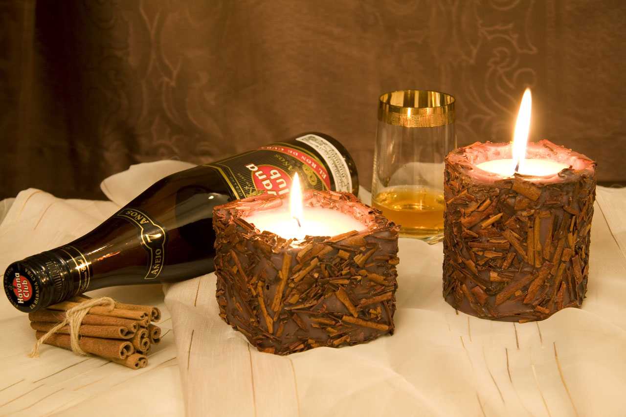 the idea of ​​chic decoration of candles with their own hands