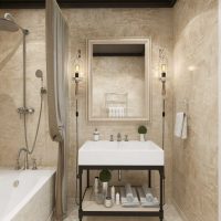 l'idée d'un pansement décoratif brillant à l'intérieur de la salle de bain