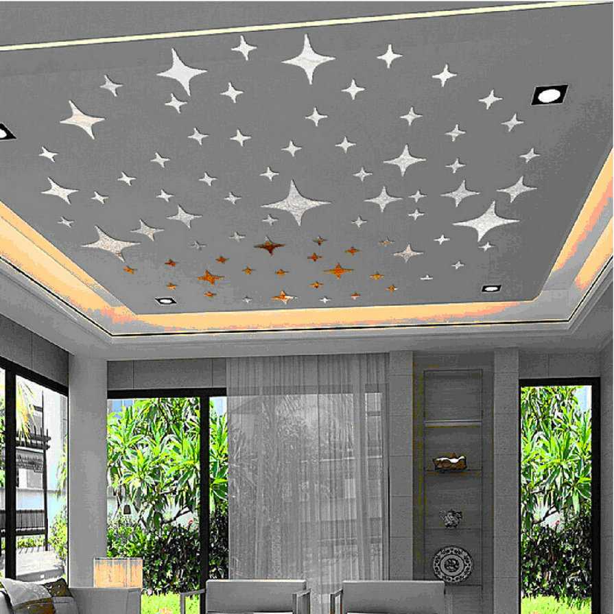 bright design of the ceiling with a pattern