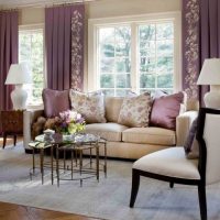 combinazione di colori chiari nello stile dell'immagine del soggiorno