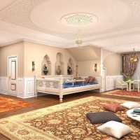 beautiful design bedroom in oriental style picture